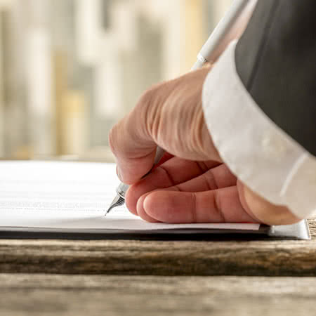 Berufshaftpflichtversicherung AXA - Unterschrift